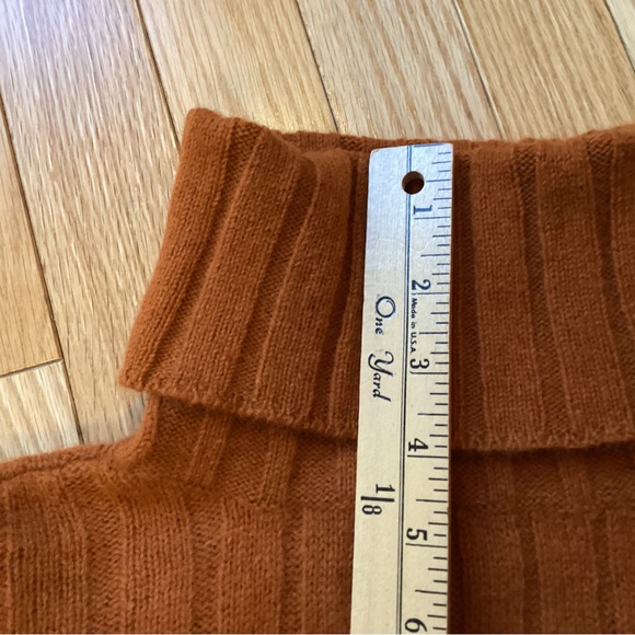 Lambs wool, angora, Turtleneck Sweater, burnt orange, large fitted, vintage - Picture 11 of 12